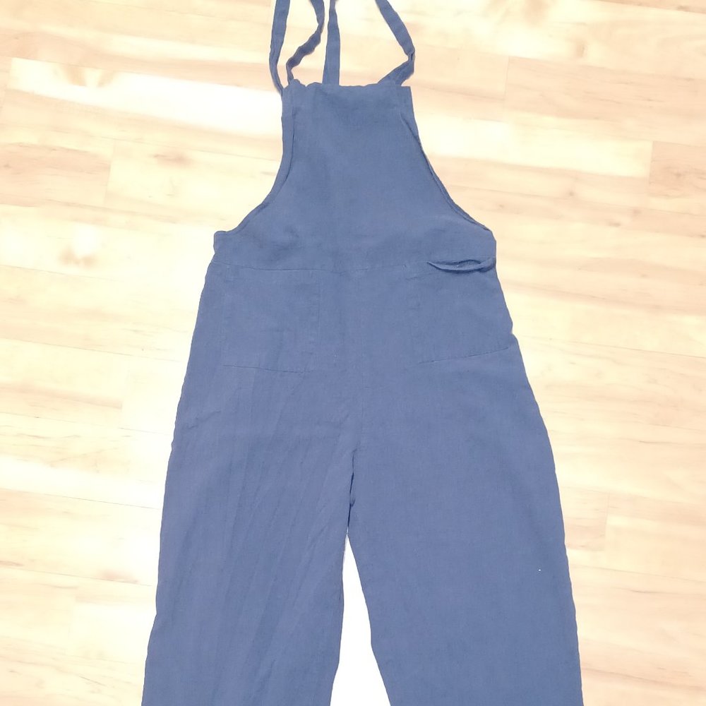 Navy Blue cloth jumpsuit/overalls